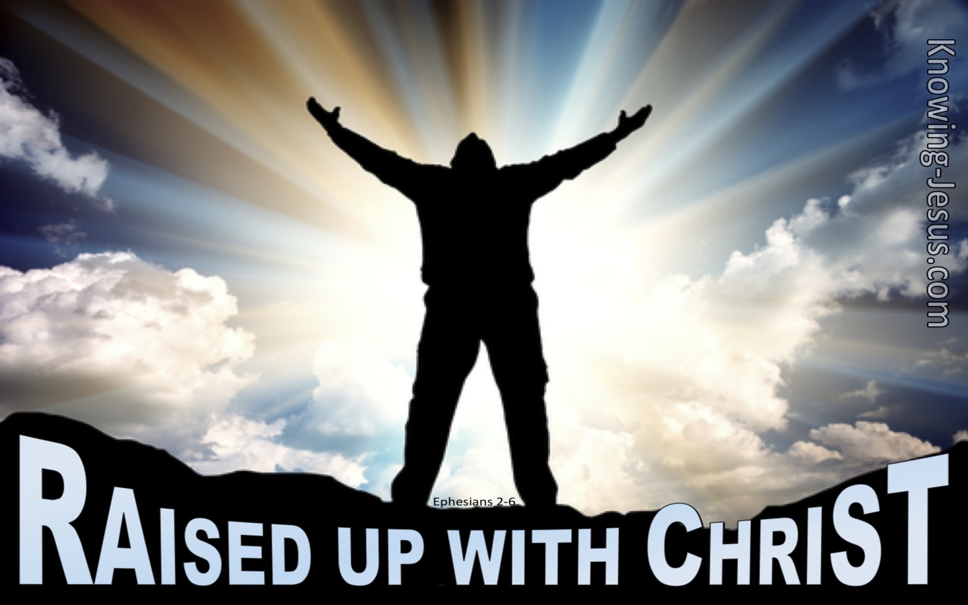 Ephesians 2:6 Raised Up With Christ (black)